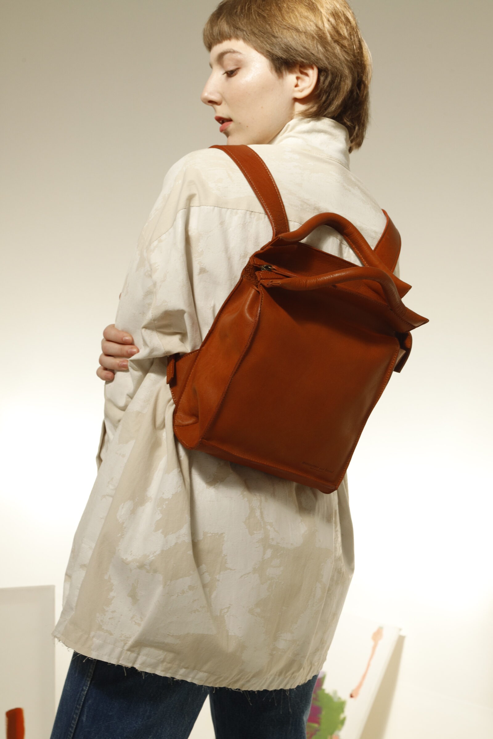 GEOMETRIC BACKPACK SMALL 2 SUELA (MADE TO ORDER) - Image 2