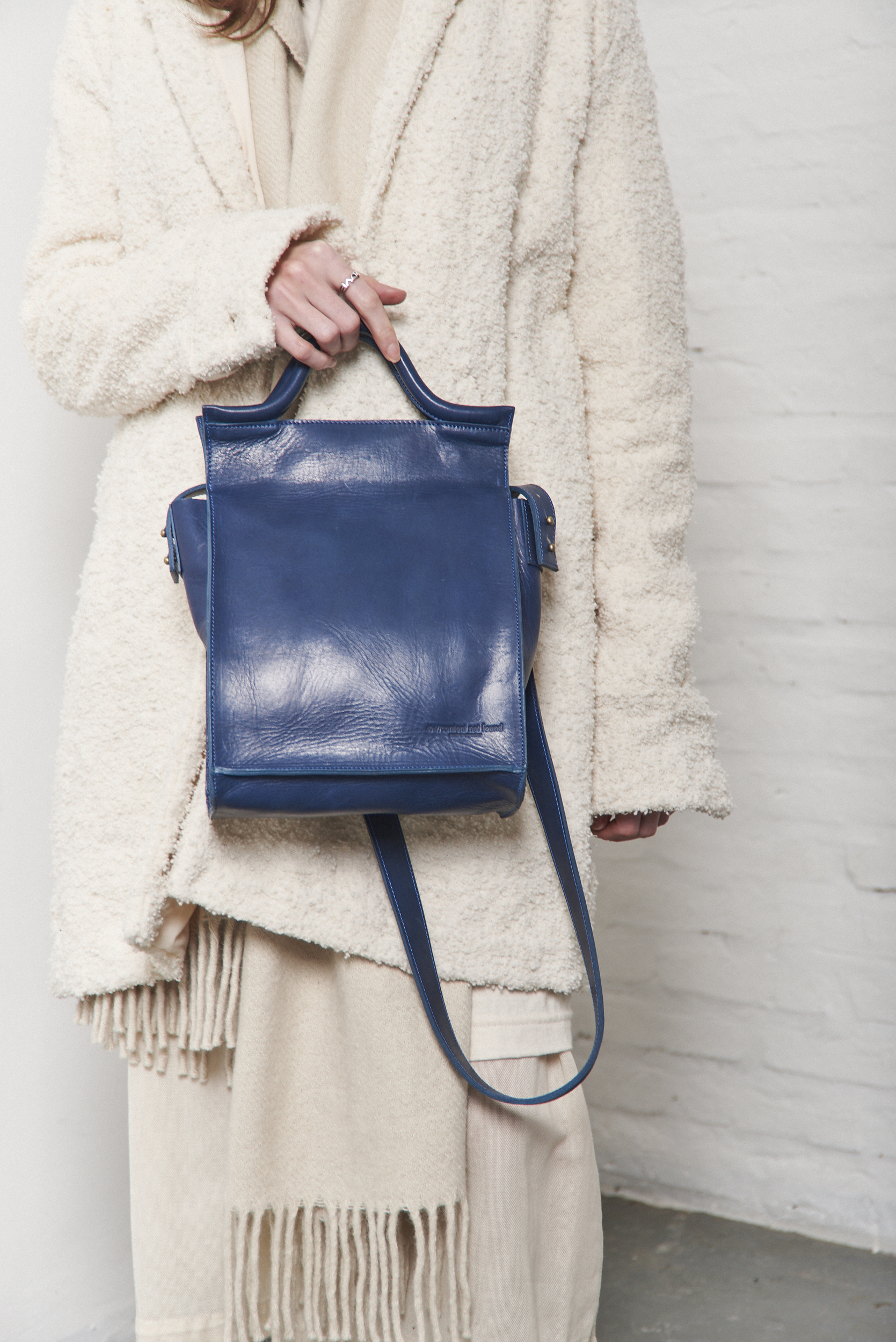 Geometric Tote Bag Small Blue (MADE TO ORDER)